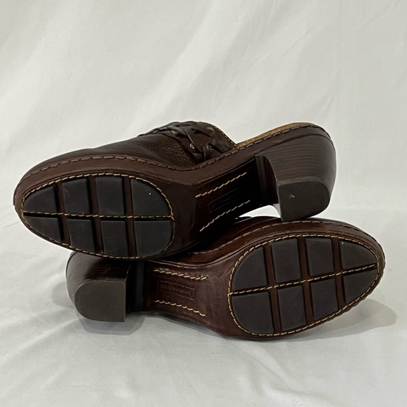 Frye Candice Mule Clog Brown Leather Size 7.5M - Picture 9 of 11